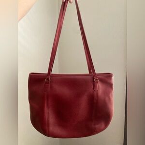 Vintage coach red large framed pouch